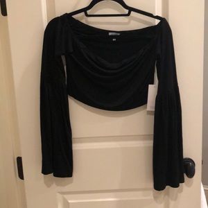 Off the shoulder flare sleeve top